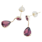 K18YG イエローゴールド ガーネット3.00ct ピアス レディース 【中古】